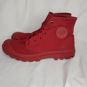 Palladium Red Boots Men Size 9.5 Chucka